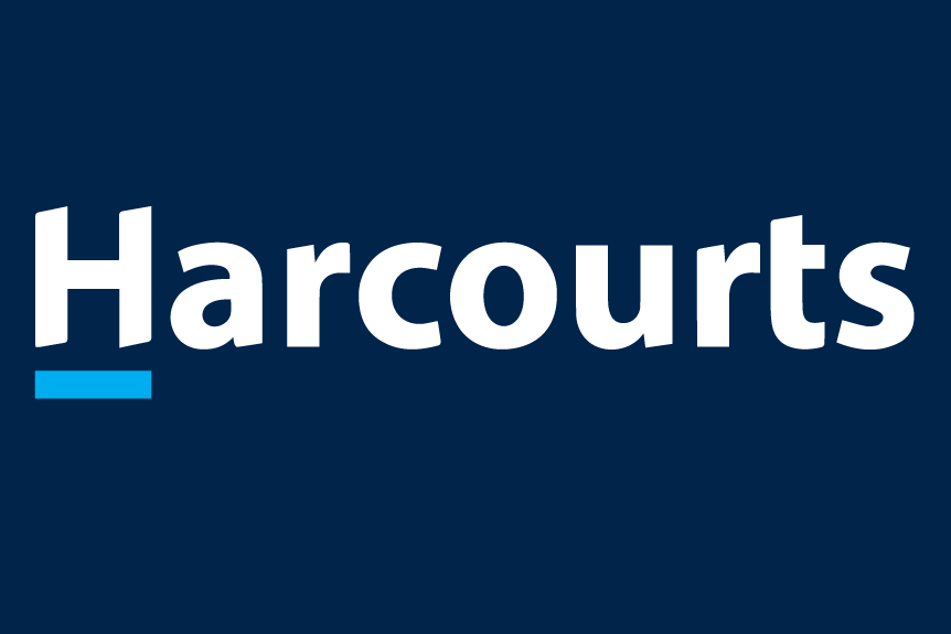 Harcourts Property logo – global real estate agency, client of Zeltech Pro Cleaning