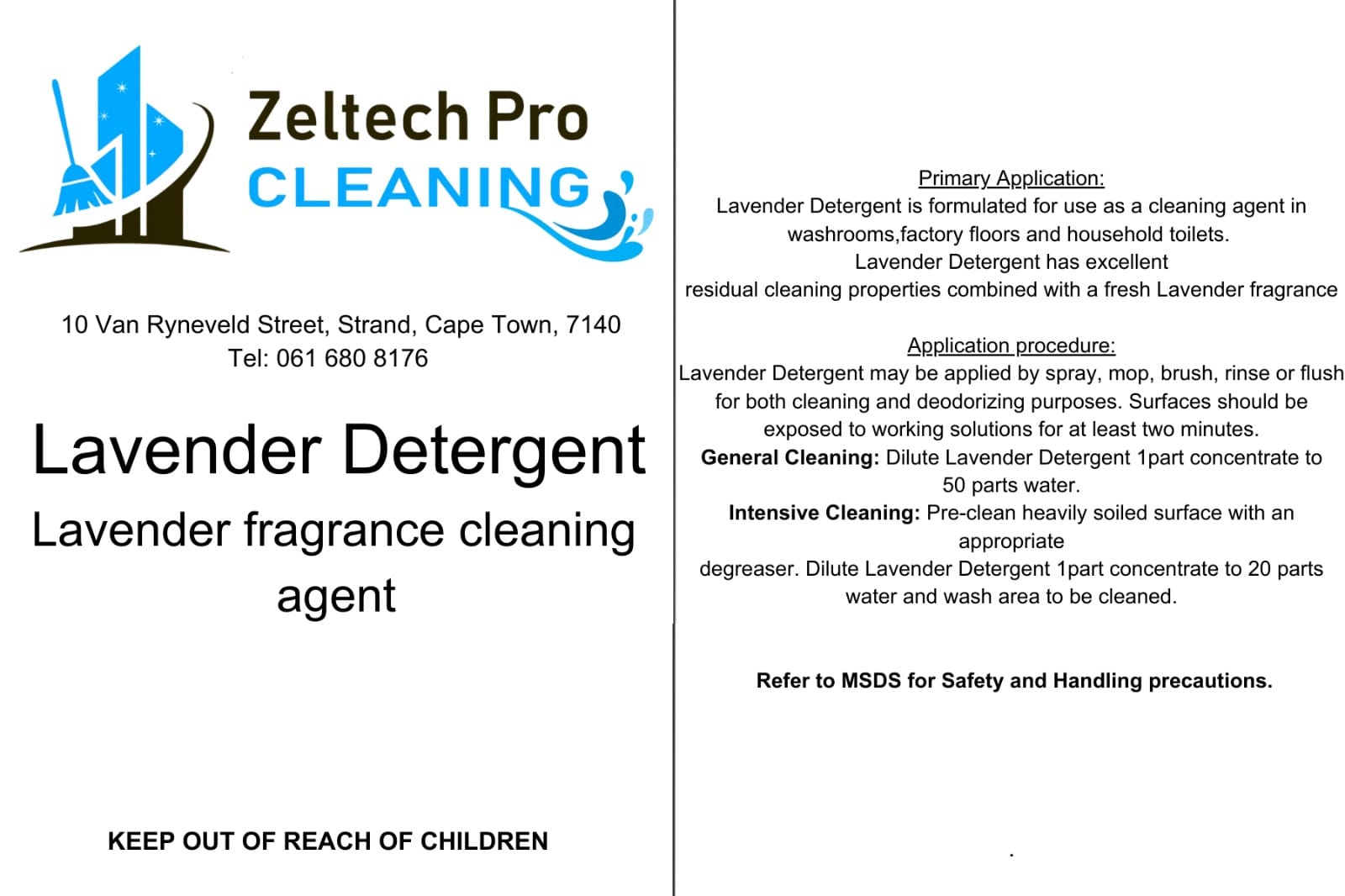 Lavender Detergent (QAC)
